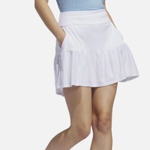 Adidas “Ultimate365 Frill” Golf Skort in White with Ruffle
